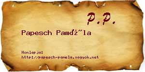 Papesch Paméla névjegykártya